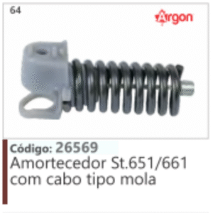 64 Código 26569 Amortecedor Stihl 651/661 com cabo tipo mola ARGON