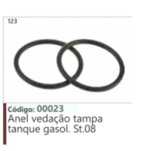 123 Código: 00023 Anel vedação tampa tanque gasol. St.08 127