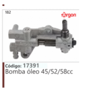 182 Argon Código: 17391 Bomba óleo 45/52/58cc