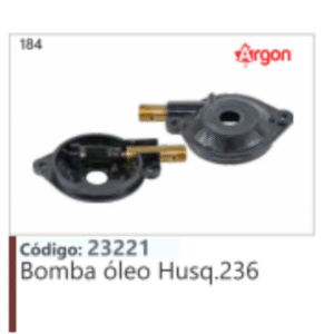 184 Argon Código: 23221 Bomba óleo Husqvarna 236