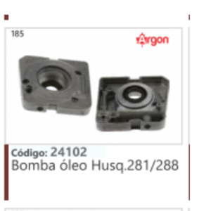 185 Argon Código: 24102 Bomba óleo Husqvarna 281/288