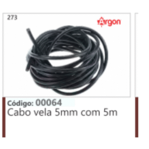 273 Código 00064 Cabo vela 5mm com 5m ARGON