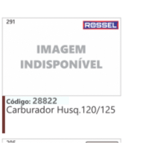 291 Código 28822 Carburador Husqvarna 120/125 ROSSEL