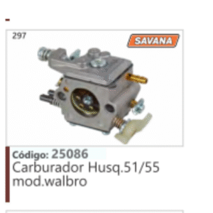 297 Código 25086 Carburador Husqvarna 51/55 mod.walbro SAVANA