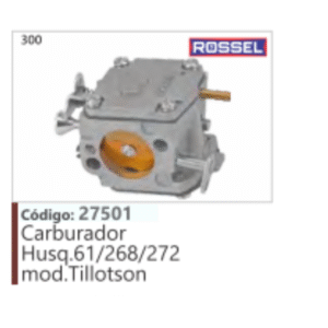 300 Código 27501 Carburador Husqvarna 61/268/272 mod. Tillotson ROSSEL