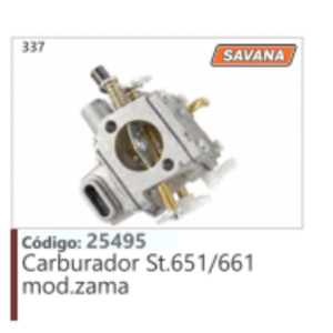 337 Código 25495 Carburador Stihl 651/661 mod.zama SAVANA