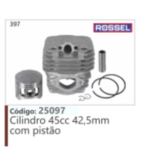 397 Código 25097 Cilindro 45cc 42,5mm com pistão ROSSEL
