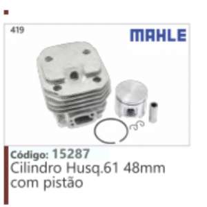 419 Código 15287 Cilindro Husqvarna 61 48mm com pistão MAHLE