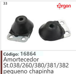 33 Código 16864 Amortecedor Stihl 038/260/380/381/382 ARGON