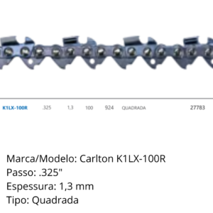 CORRENTE PARA MOTOSSERRA CARLTON ROLO 100R MOD. K1LX-100R