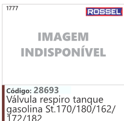 1777 Código 28693 Válvula respiro tanque gasolina Stihl. 70/180/162/ 772/182 ROSSEL