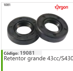 1081 Código 19081 Retentor grande 43cc/S430 ARGON
