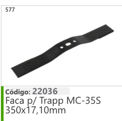 577 Código 22036 Faca p/ Trapp MC-35S 350x17,10mm