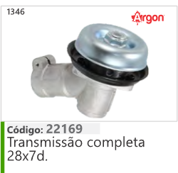 1346 Código 22169 Transmissão completa 28x7d. ARGON