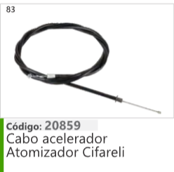 83 Código 20859 Cabo acelerador Atomizador Cifareli