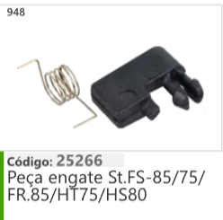 948 Código 25266 Peca engate Stihl FS85/75/FR85/HT75/HS80