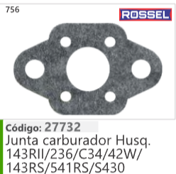 756 Código 27732 Junta carburador Husqvarna 143R11/236/C34/42W/ 143RS/541RS/S430 ROSSEL