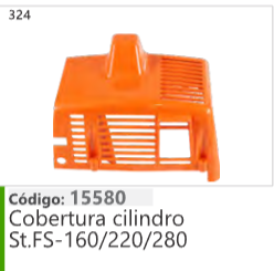 324 Código 15580 Cobertura cilindro Stihl FS-160/220/280