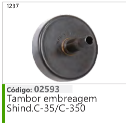 1237 Código 02593 Tambor §mbreagem Shind.C-35/C-350