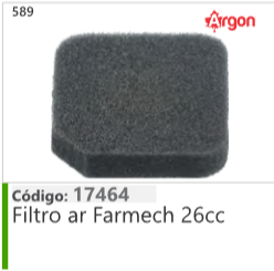 589 Código 17464 Filtro ar Farmech 26cc ARGON