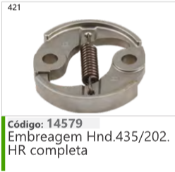 421 Código 14579 Embreagem Hnd 435/202. HR completa