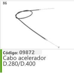 86 Código 09872 Cabo acelerador D.280/D.400