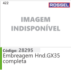 422 Código 28295 Embreagem Hnd.GX35 completa ROSSEL