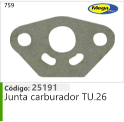 759 Código 25191 Junta carburador TU.26