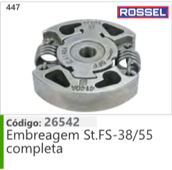 447 Código 26542 Embreagem Stihl FS-38/55 completa ROSSEL
