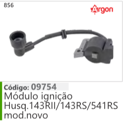 856 Código 09754 Módulo ignição Husqvarna 143RII/143RS/541RS mod.novo ARGON