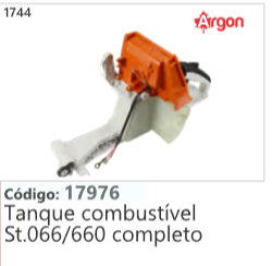1744 Código 17976 Tanque combustível Stihl 066/660 completo ARGON