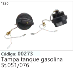 1720 Código 00273  Tampa tanque gasolina Stihl 081/076