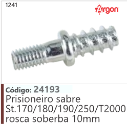 1241 Código 24193 Prisioneiro sabre Stihl 170/180/190/250/T2000 rosca soberba 10mm ARGON