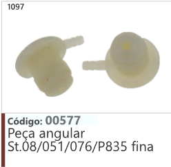 1097 Código 00577 Peça angular Stihl 08/051/076/P835 fina