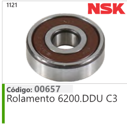 1121 Código 00657 Rolamento 6200.DDU C3 NSK