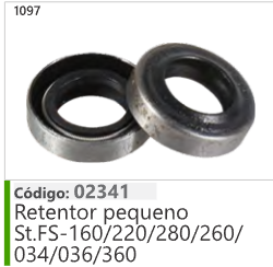 1097 Código 02341 Retentor pequeno Stihl FS160/220/280/260/ 034/036/360