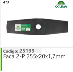 473 Código 25199 Faca 2-P 255x20x1,7mm COLIMA