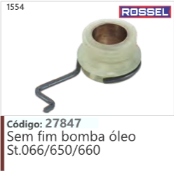 1554 Código 27847 Sem fim bomba óleo Stihl 066/650/660 ROSSEL