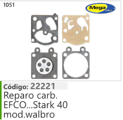 1051 Código 22221 Reparo carburador EFCO Stark 40 mod.walbro