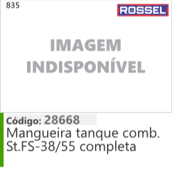 835 Código 28668 Mangueira tanque combustível  Stihl FS38/55 completa ROSSEL