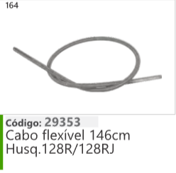 164 Código 29353 Cabo flexível 146cm Husqvarna 128R/128RJ