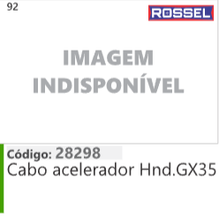 92 Código 28298 Cabo acelerador Hnd.GX35 ROSSEL