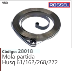 980 Código 28018 Mola partida Husqvarna 61/162/268/272 ROSSEL