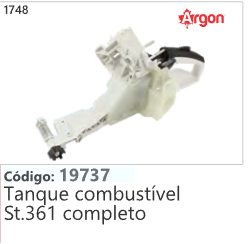 1748 Código 19737 Tanque combustível Stihl 361 completo ARGON