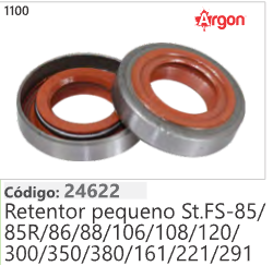 1100 Código 24622 Retentor pequeno Stihl FS85/ 85R/86/88/106/108/120/ 300/350/380/161/221/291 ARGON