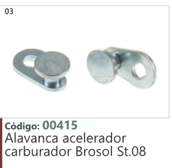 3 Código 00415 Alavanca acelerador carburador Brosol sTIHL 08