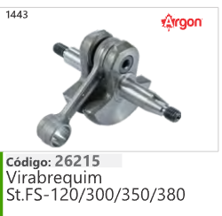 1443 Código 26215 Virabrequim Stihl FS120/300/350/380 ARGON