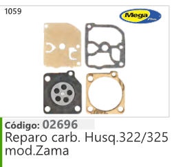 1059 Código 02696 Reparo carburador Husqvarna 322/325 mod.Zama