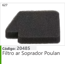 627 Código 20485 Filtro ar Soprador Poulan