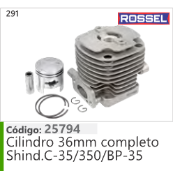 291 Código 25794 Cilindro 36mm completo Shind.C-35/350/BP-35 ROSSEL
